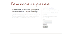 Desktop Screenshot of lowercasepress.com
