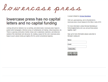 Tablet Screenshot of lowercasepress.com